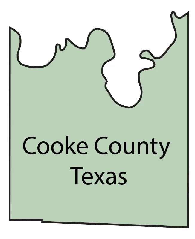 Map of Cooke County — area served by Jack Steed Homes