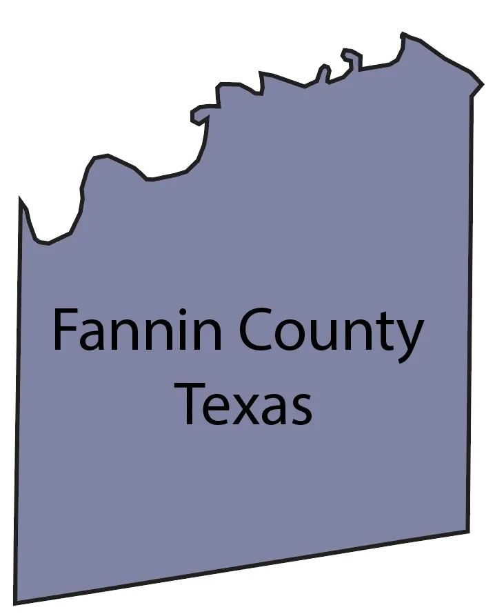 Map of Fannin County — area served by Jack Steed Homes