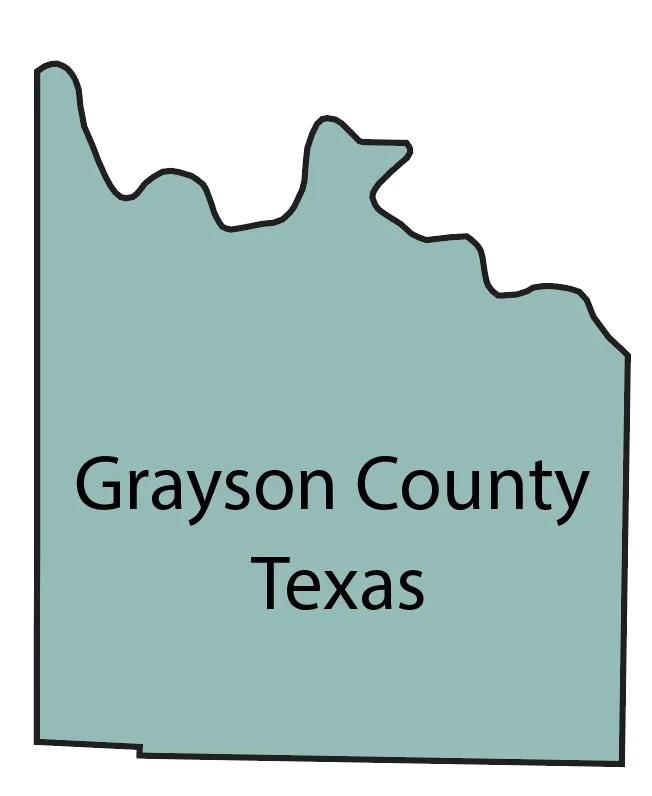 Map of Grayson County — area served by Jack Steed Homes