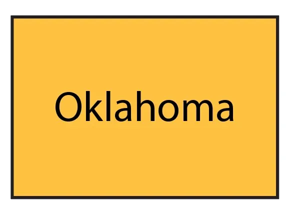 Map of Oklahoma — area served by Jack Steed Homes
